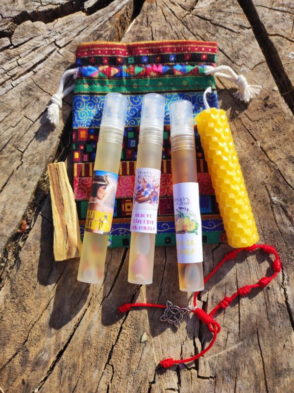 Kit Brujil: Protección energética con pulsera 7 nudos, palo santo y rescate emocional